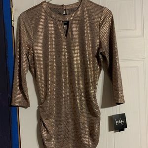 Sparkly copper dress shirt